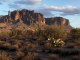 Superstition Mountain at dusk