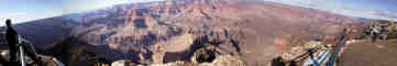 A panoramic view of the Grand Canyon