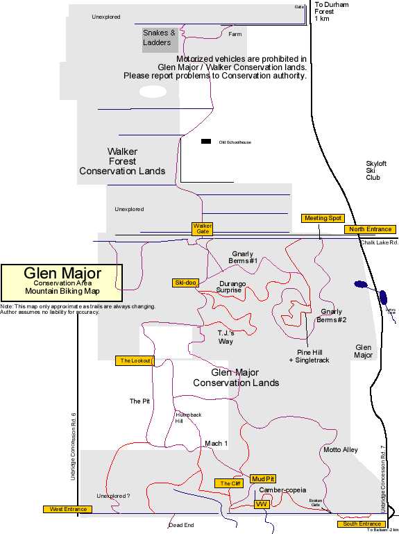 Glen MajorTrail Map