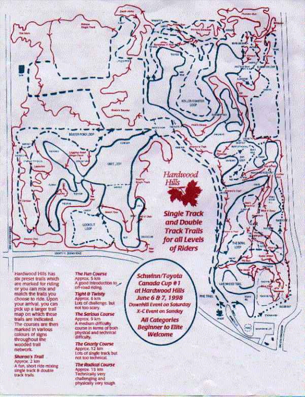 Hardwood Hills Trail Map