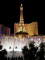 The Bellagio Water Show against the Paris Hotel